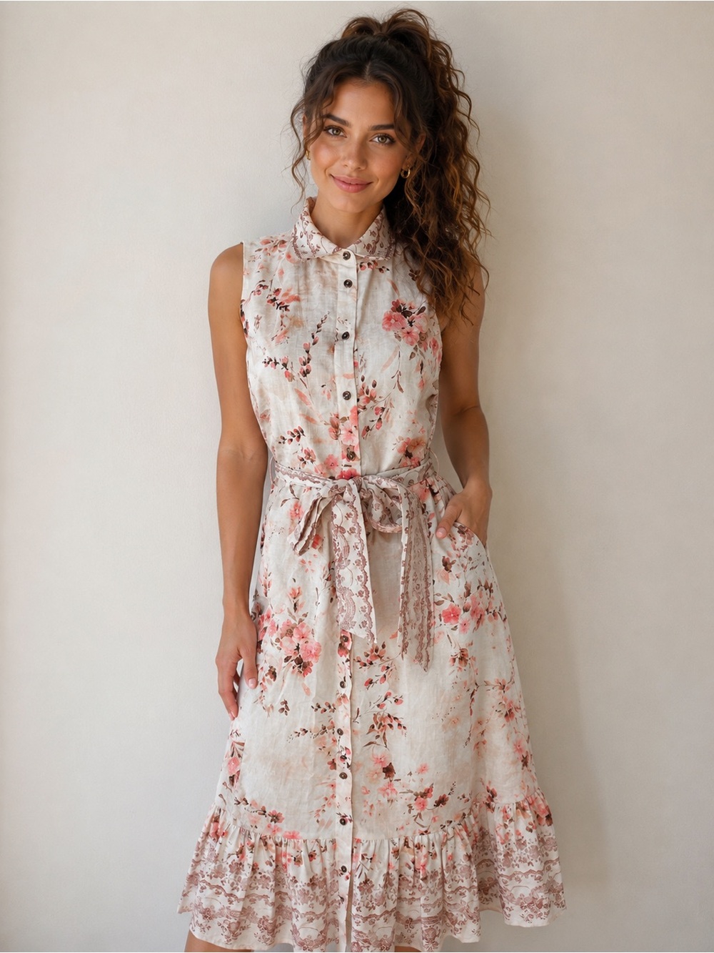 ELIE TAHARI FLORAL PRINT DRESS*******SIZE: 6